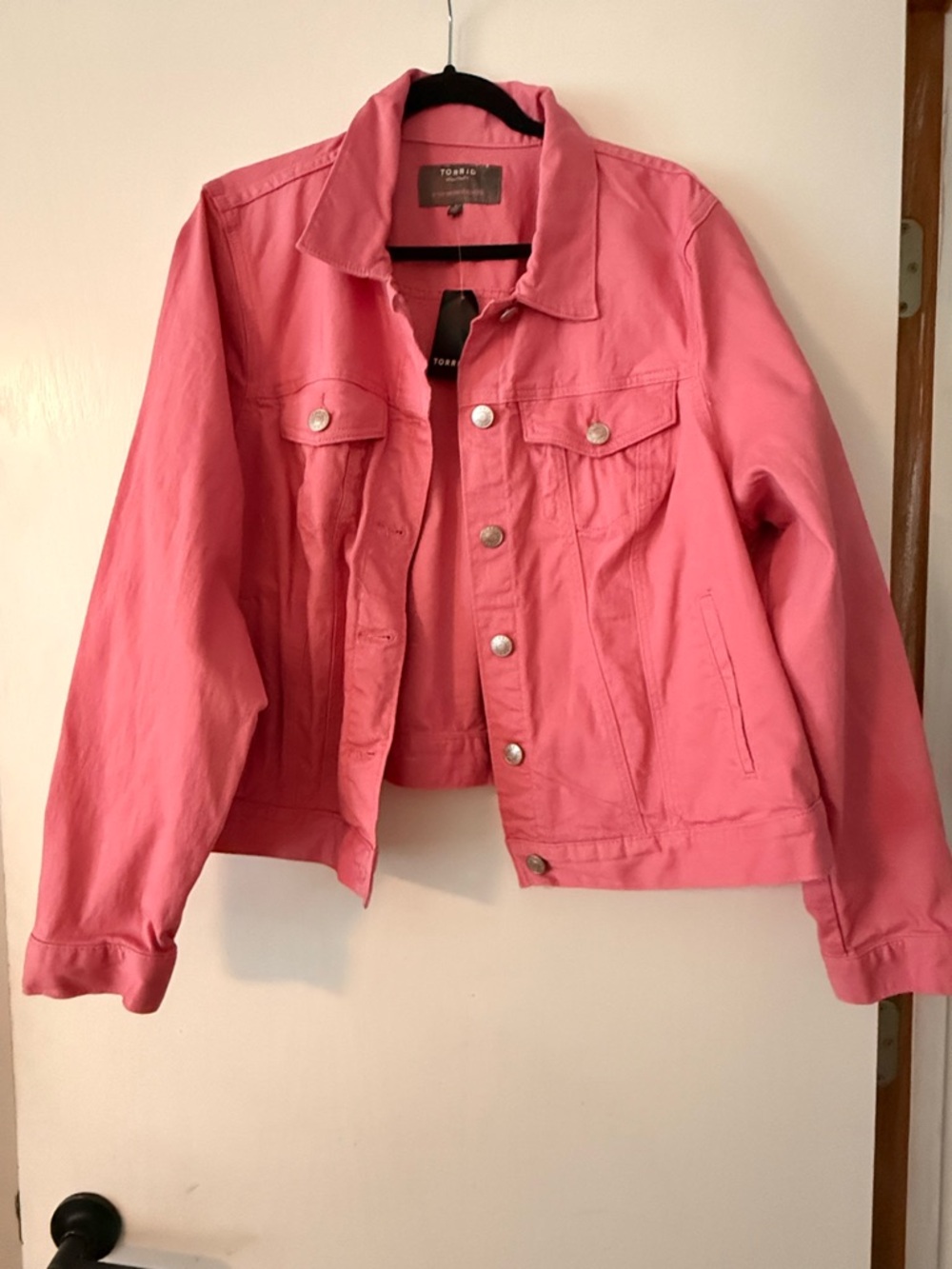 torrid Vintage Stretch Pink Denim Trucker Jacket